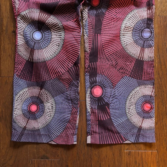 Handmade Retro Print High Waist Wide Leg Pant | Fit M/L - Picture 7 of 8